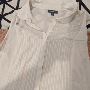 Linen & Lace Top